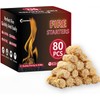 80 Pcs Fire Starters for Campfire, Fireplace, Grill, Fire Pit,