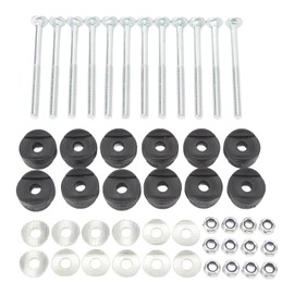 Tbest 12pcs Trampoline Screws, Trampoline Enclosure Pole Gap Spacers Galvanized Steel Enhance Stability Long Trampoline Screws Bolts and Nuts Set