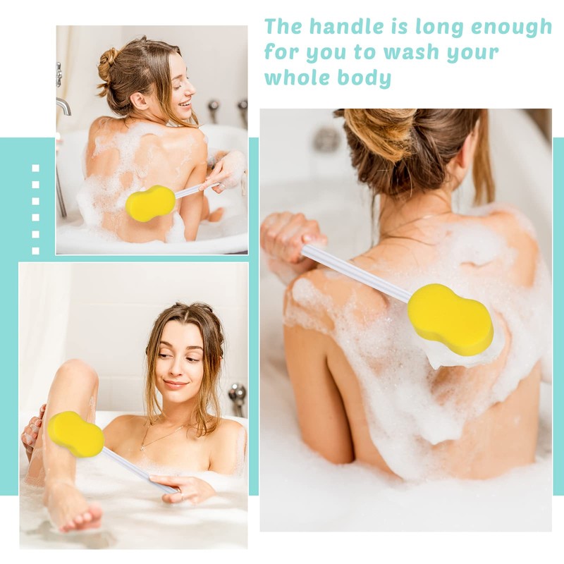 Yetene 3 Pieces Long Handle Sponge 22.4'' Back Sponge on
