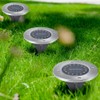5Pcs Solar Power Underground Light Landscape Lamp 16 LED RainProof