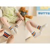 Wamvp Toddler Grip Socks with Non-Slip, Unisex Baby Retro Stripe