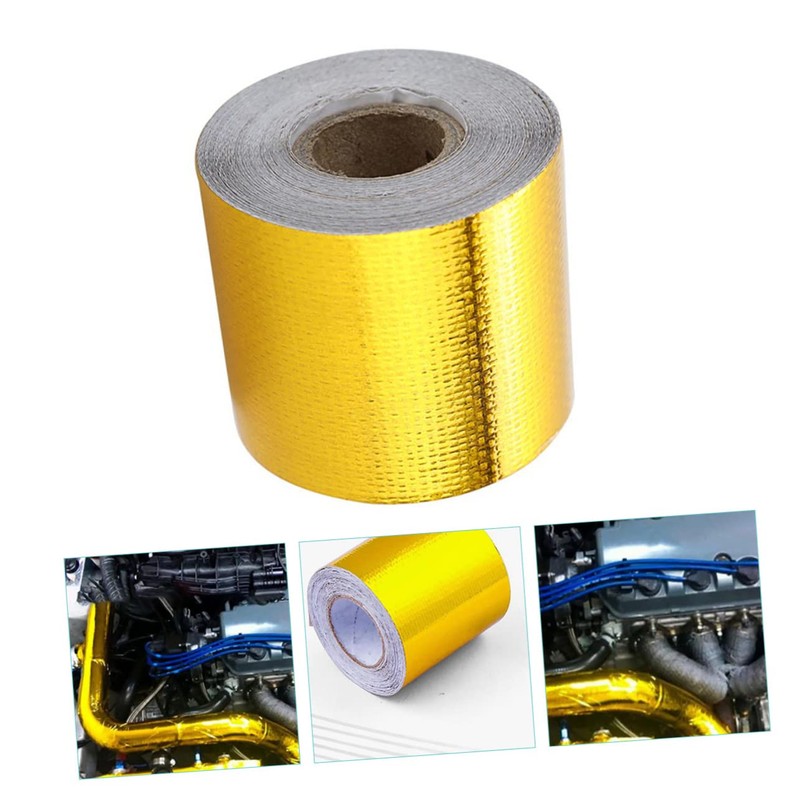 Healeved 10m Roll Gold Aluminum Tape Heat Resistant Pipe Repair