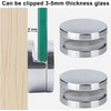 AccEncyc Upgraded 3-5mm Frameless Mirror Mounting Hardware 8 Pack Dual-Screw
