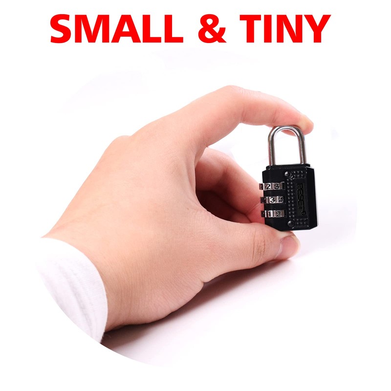 RESET-071 3 Digit Small Combination Lock Tiny Padlock for Mini