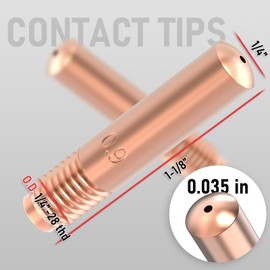 YESWELDER 25pk Contact Tip 000-068 (0.035") MIG Welding Tip for Miller Millermatic M-10 M-15 M-25 M-40 M-100 M-150 Hobart H-9 H-10 MIG Torch