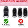 Simocky Compatible with Hyundai Key Fob Cover with Diamond Keychain,