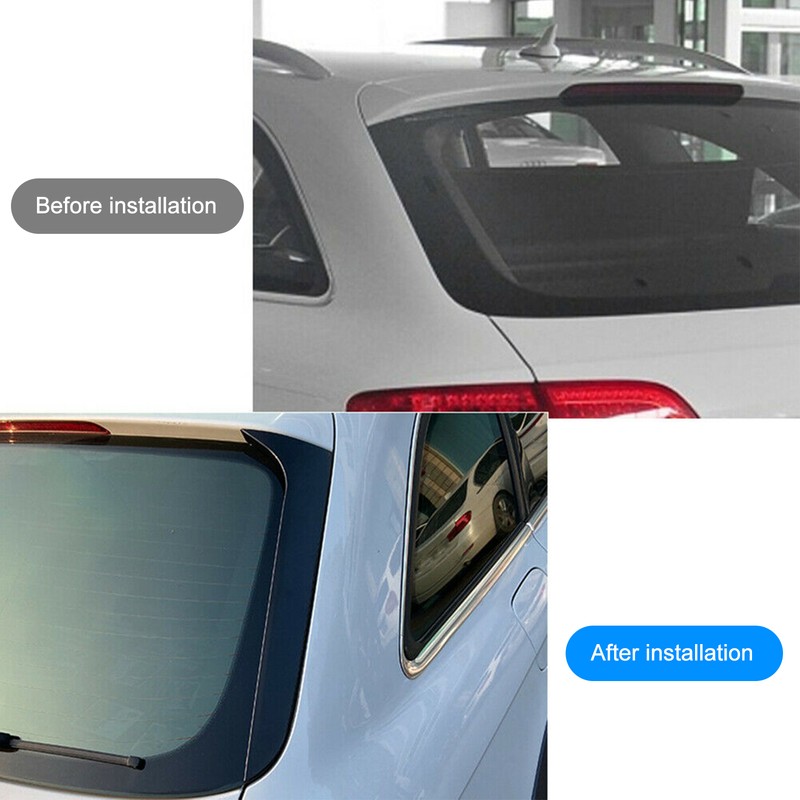 2pcs Rear Back Window Side Spoiler Glossy Black Maintenance Replacement