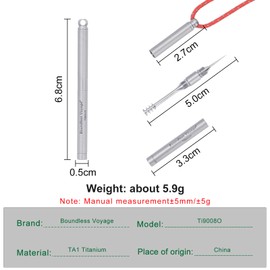 iBasingo Portable Mini Titanium Toothpicks Holder Ear Wax Removal Personal Care Tools Outdoor Multifunctional Tools Only 6g Ti9008O