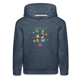 Rainbow Friends - Naughty List Hoodie (Kids, Heather Denim, 6-7)