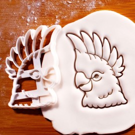 BAKERLOGY Cockatoo Head Cookie Cutter - Detailed Cookie Cutter Design for Baking and Crafting, Ideal for Fondant, Dough, Clay
