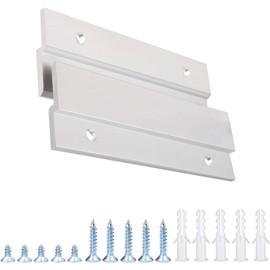 French Cleat Picture Hanger 4 Inches Aluminum Z Hanger Supports 30lbs - Interlocking Wall Mounting Bracket Hardware Kit for Hanging Mirrors, Picture, Shelf, Whiteboard, Art, Frames (2 Pcs)