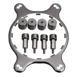 AM4 Water Cooling Cooler Bracket Kit, Mounting Bracket Kit for AMD Radiator Fan, CPU Fan Bracket, Heatsink Accessories, Suitable for AM4 (Black)