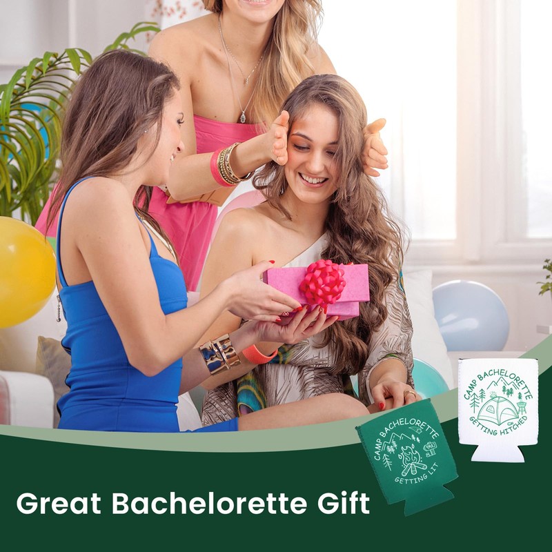 12 Pcs Reusable Camp Bachelorette Party Can Coolers for Bridal
