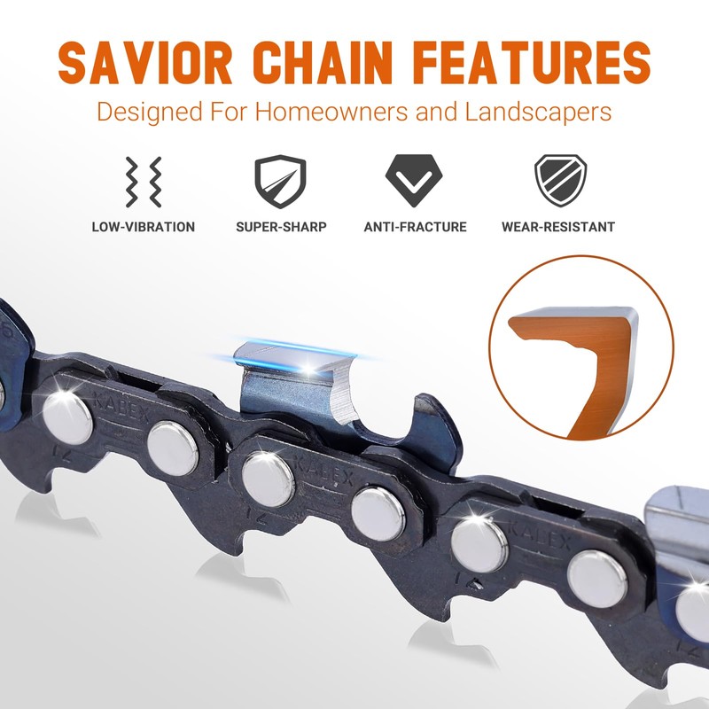 Savior 32 Inch Chainsaw Chain 3/8" Pitch .050 Gauge 105