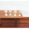 Streets Ahead Miniature Wood Goblets Chalices x4 1:12 Scale Dollhouse