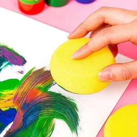 12 Pieces Painting Sponge, Round Synthetic Art Sponge, Synthetic Sponges for Painting, Ceramic, Watercolour Art Sponges
