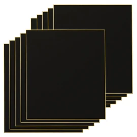 Large Shikishi Black 10 Sheet Set 10 x 10 (27.3 x 24.2 cm) Black Plain Gold Edge Classic Size