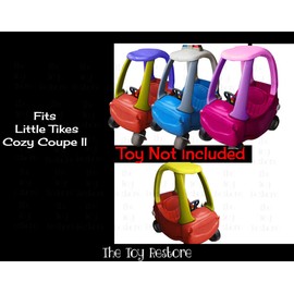 The Toy Restore New Replacement Decals Fits Little Tikes Cozy Coupe II Ride on Black