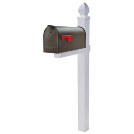 Gibraltar Mailboxes Elite Medium Capacity Galvanized Steel Bronze, Post-Mount Mailbox, E1100BZO