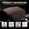 Hbxdeco Car Armrest Cushion, 12.2"×8.3" Leather Auto Memory Foam Center