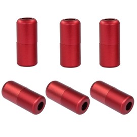 Auvotuis Shoelace Locks Buckle Aluminum Elastic No Tie Shoe Lace Turnbuckle, Glossy (Red)