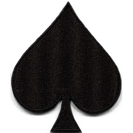 Lot of 4 Playing Cards Black Suit Diamonds Spades Poker Las Vegas Gaming Embroidered Appliques Iron-on Patches New