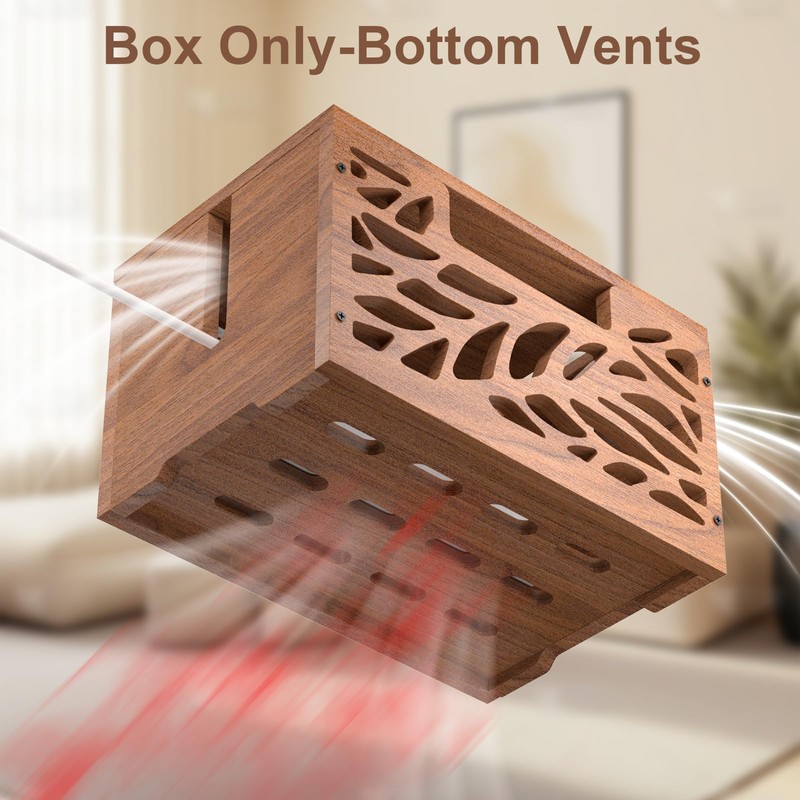 CILXGQLN Wooden Cable Management Box, Large Cord Hider Box &