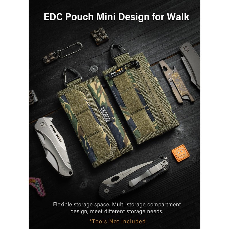 TACTICAL GEEK Storage A2 M EDC Pouch Organizer, Nylon Coin