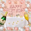 Fancypartyshop 20th Birthday Decorations - Rose Gold Happy Birthday Banner