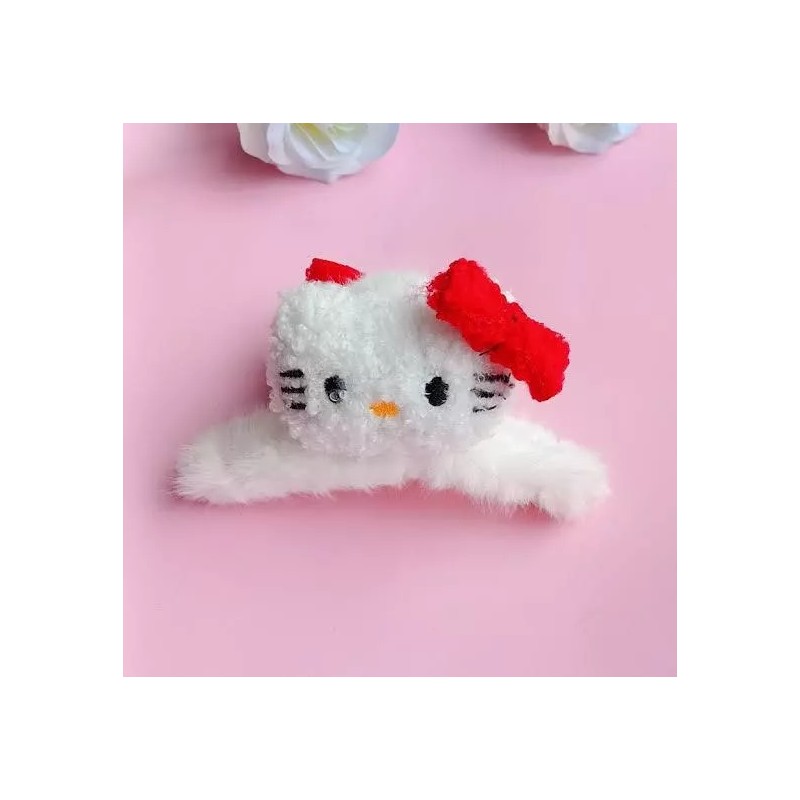KFMX Pinzas Para El Cabello Kitty Adorno De Peluche Peinado