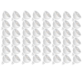 Mlambert 48 Pack MR16 LED Bulbs 50W Halogen Equivalent,2700K Warm White,5W GU5.3 MR16 12V Spotlight Bulb,Non-Dimmable,45° Beam Angle for Landscape