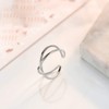 925 Sterling Silver Open Criss Cross X Ring Polished Adjustable