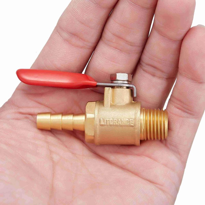 Litorange 2 PCS Brass Water Mini Ball Valve Shut Off