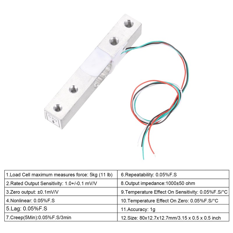 sourcing map 4 Set Digital Load Cell Weight Sensor 5KG