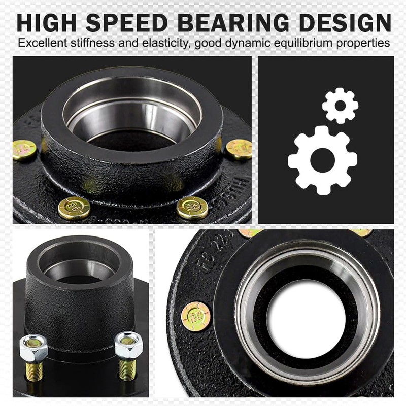 6 on 5.5 Trailer Idler Hub Kits,6 Lug Trailer Hub