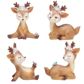 Comtervi Fawn Figurine, Decorative Ornaments, Figure Decorative Deer Fawn Miniature 3D Bambi, Animal Figures