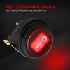 DaierTek - Interruptor basculante redondo de 12 V impermeable, LED