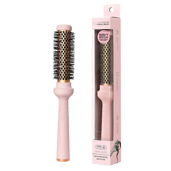 F3 Systems Wavy Thermal Brush(1 Inch), Cut Drying Time,Self-Standing Round
