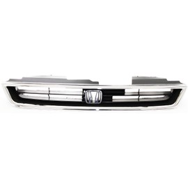 Garage-Pro Grille Compatible with 1996-1997 Honda Accord Chrome Shell/Textured Black Insert 4-cylinder