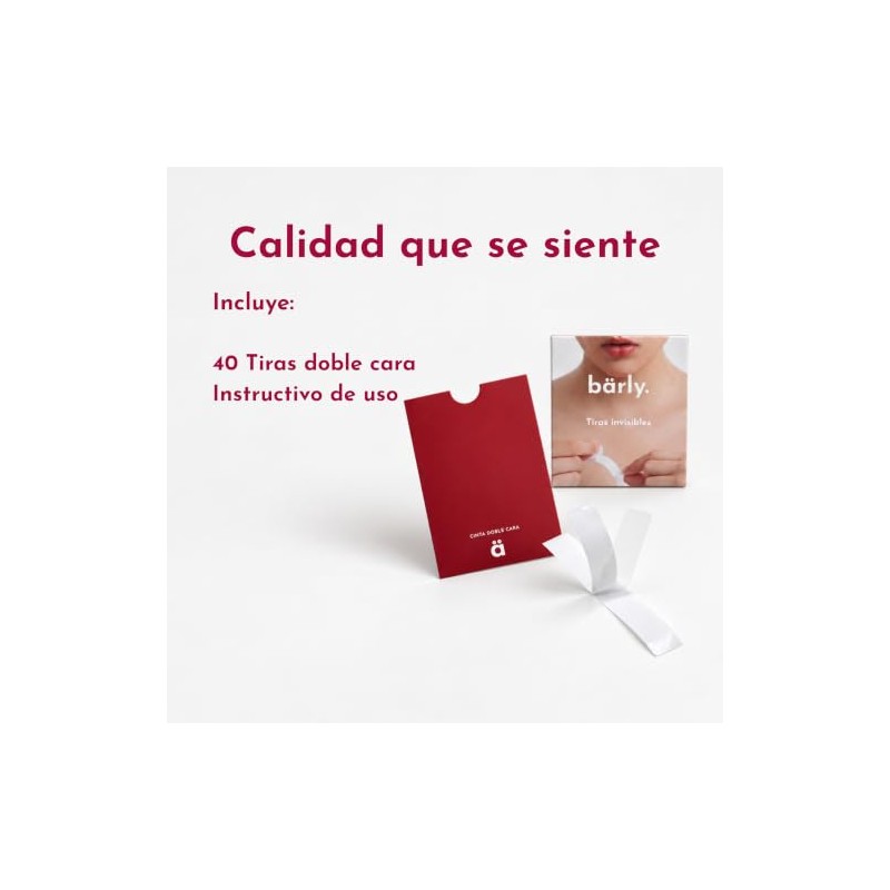 BÄRLY Cinta Doble Cara para Ropa y Piel, Cinta Adhesiva