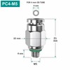 10-Pack PC4-M5 304 Stainless Steel Pneumatic Quick Connect Fittings