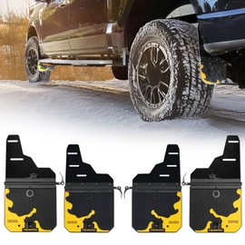 Trumgeta 4PCS Upgraded Adjustable Truck Mud Flaps Fit for Ford F-150 F150 2015 2016 2017 2018 2019 2020 Splash Guards Mudflaps for Pickup Trucks Accessories Front & Rear