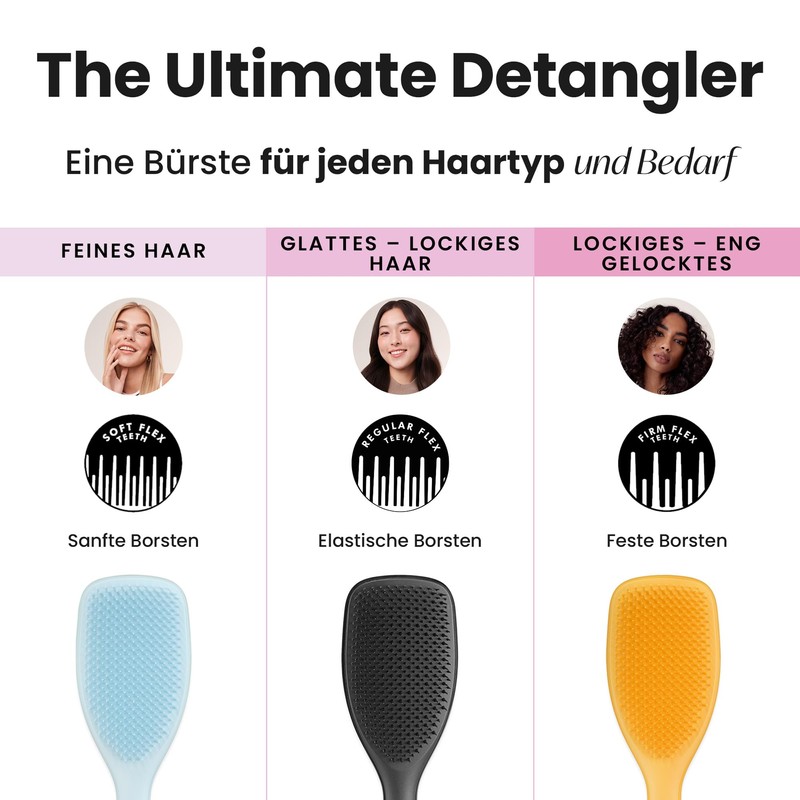 Tangle Teezer Wet Detangler Large Black. Professional Hairbrush Specially for