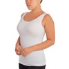Skinnygirl Women's Seamless Camisole, 3-Pack (Black, White & Lt. Heather,
