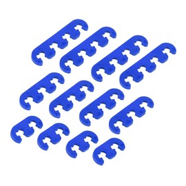 Hihaha 12pcs 7mm 8mm 8.5mm 8.8mm Car Engine Spark Plug Separators Ignition Wire Separators Holder Blue Durable Material