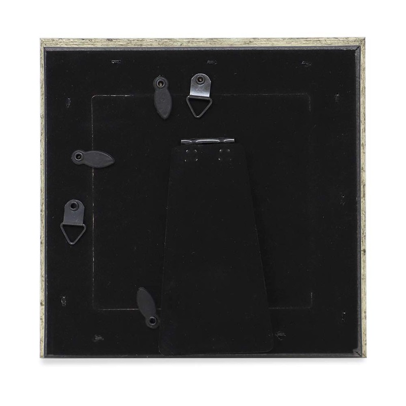 Laura Ashley 4x4 Silver Beveled Mirror Picture Frame, Classic Mirrored