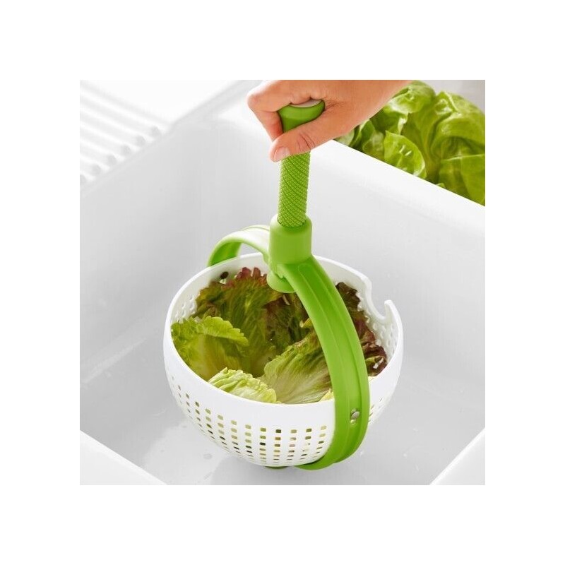 Kitchen Drainage Basket Colander Salad Spinner Colander Folding Handle