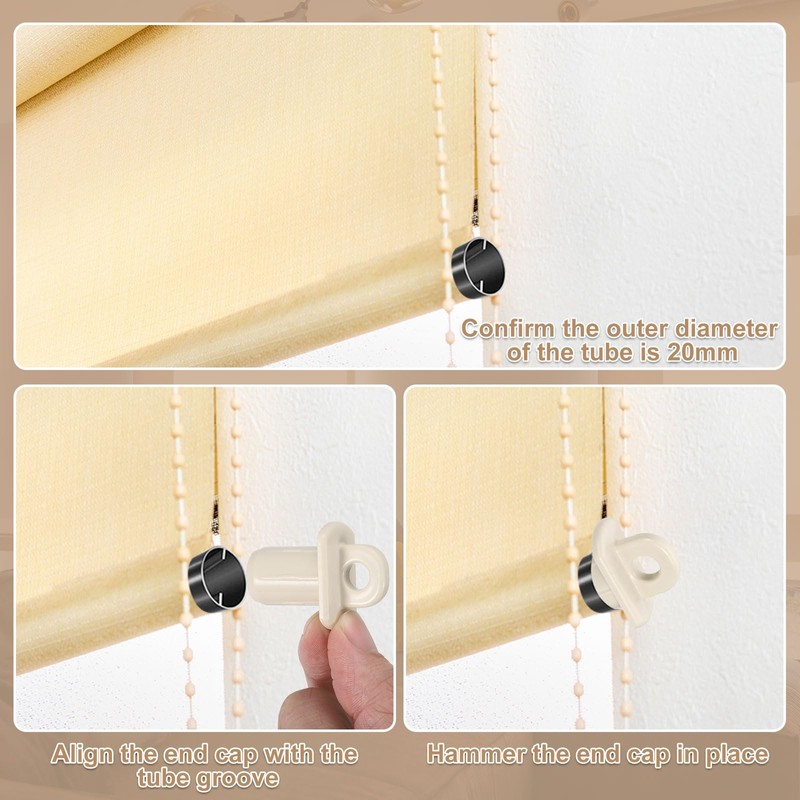 sourcing map 10Pcs Roller Shades End Cap Cover, Sun Shades