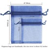 joycraft 50Pcs Organza Gift Bags, 3x4 Inch Navy Blue Sheer