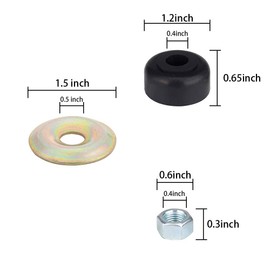 10L0L Golf Cart Shock Absorber Cushion Bushing Kit for EZGO TXT Marathon 1989-up, Club Car DS and Precedent 1982-Up, OEM# 1011415 10194G1 10435G1